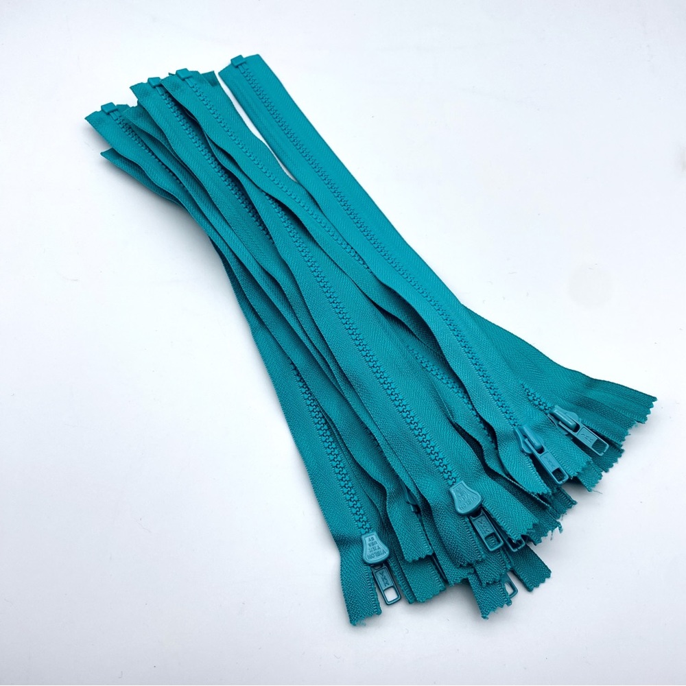 12” YKK Turquoise Blue Exposed Separating 13 Zippers Sewing Fashion Accessories